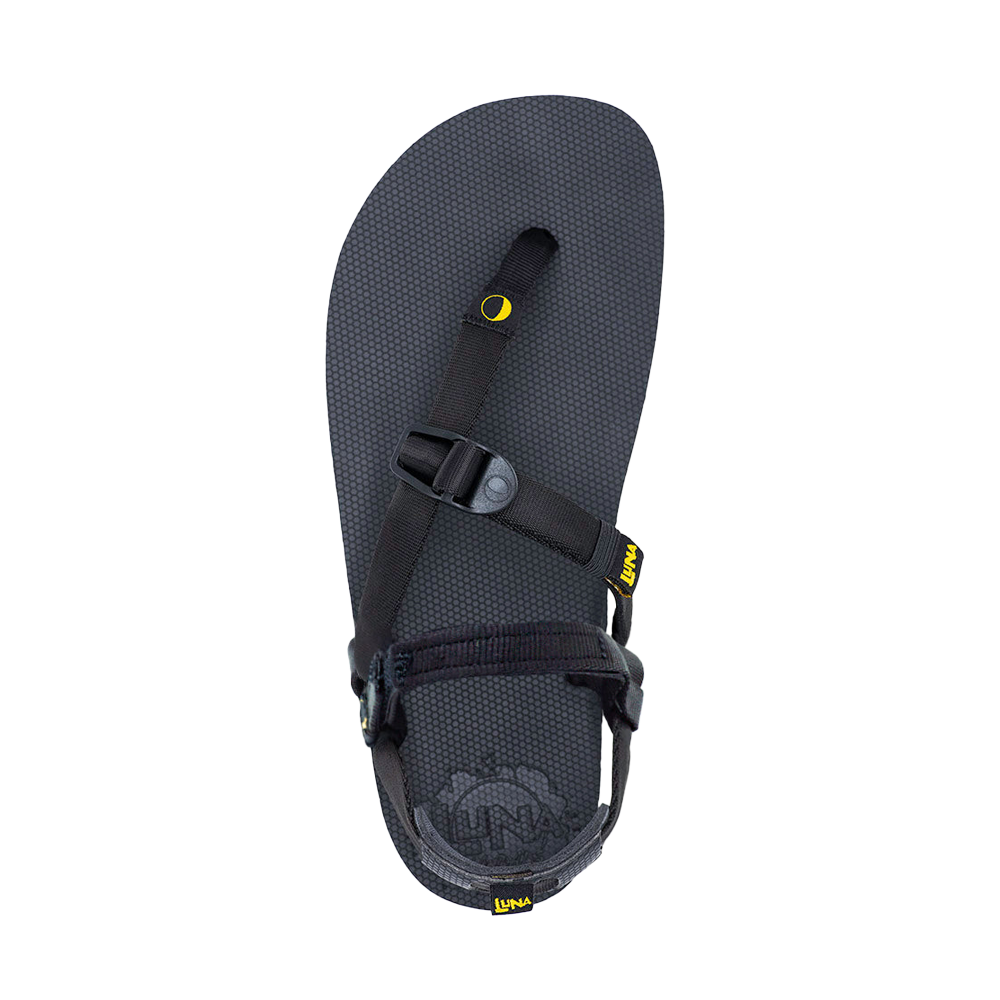 Luna Retro Mono Black Sandals