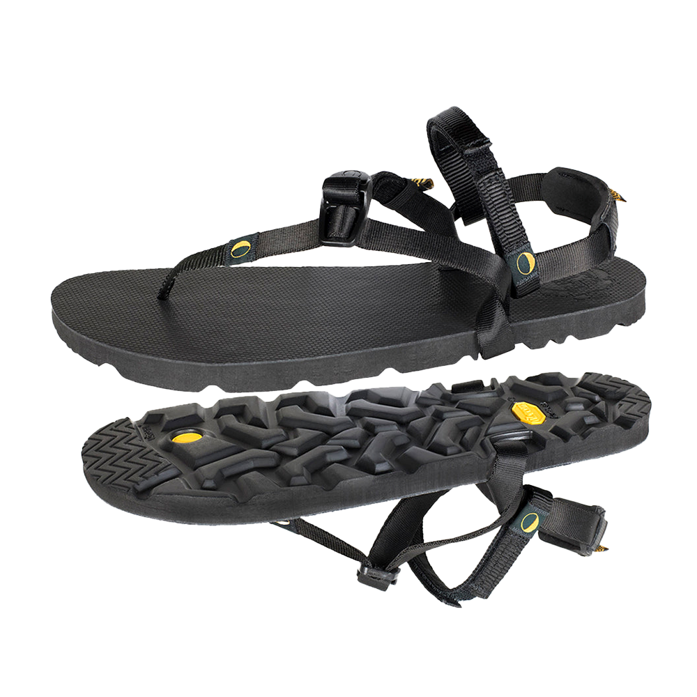 Luna Retro Mono Black Sandals