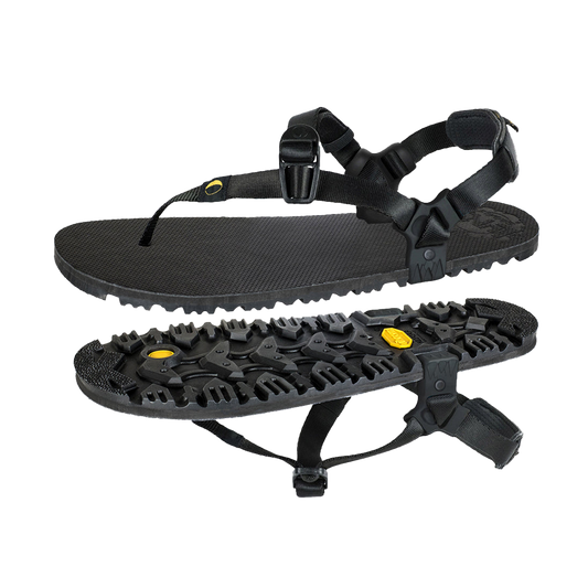Luna Oso Flaco Winged Edition Black Sandals